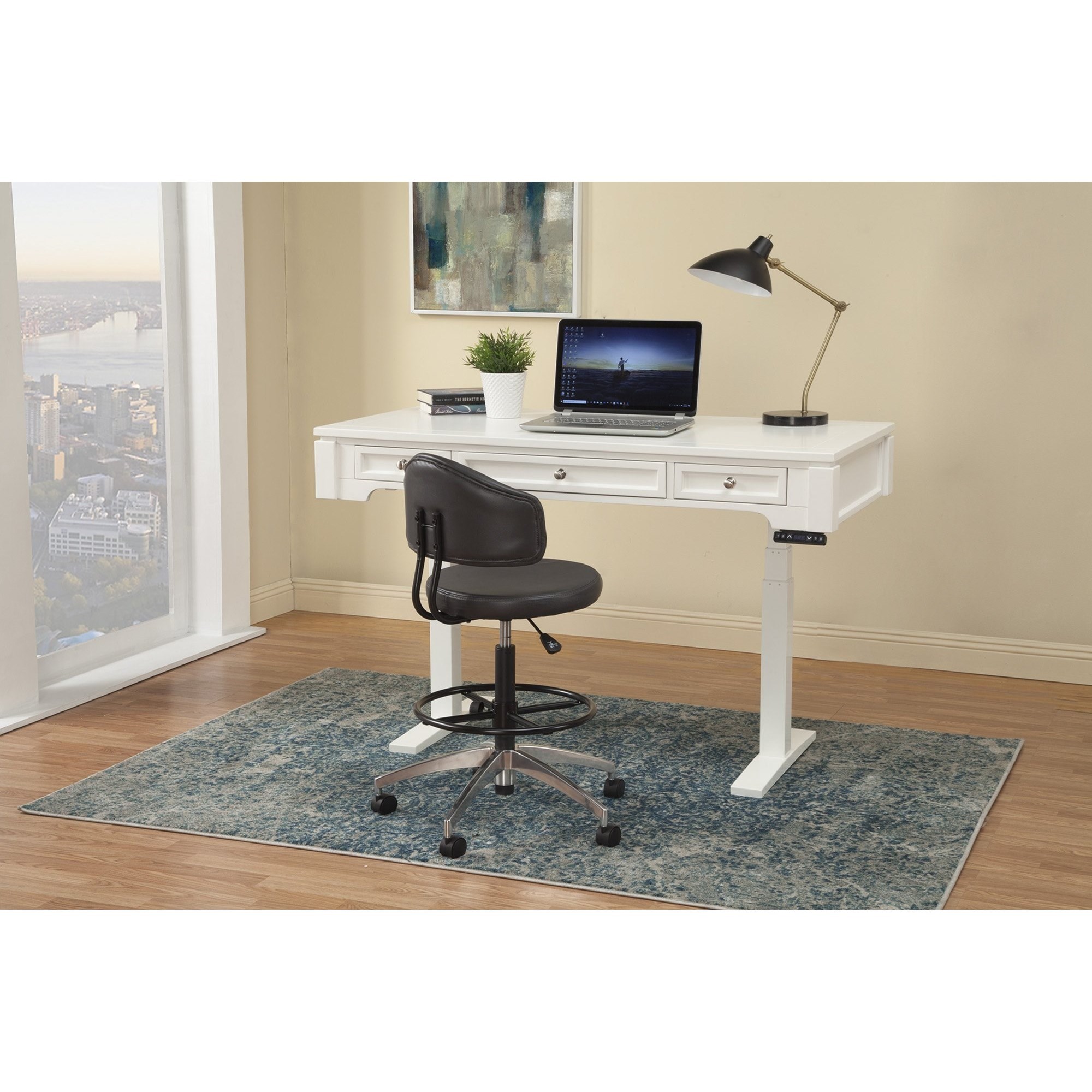 Paramount Furniture Boca 57in. Power Lift Desk with Power Center